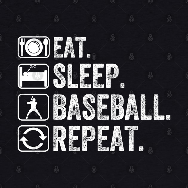 Eat Sleep Baseball Repeat by DragonTees